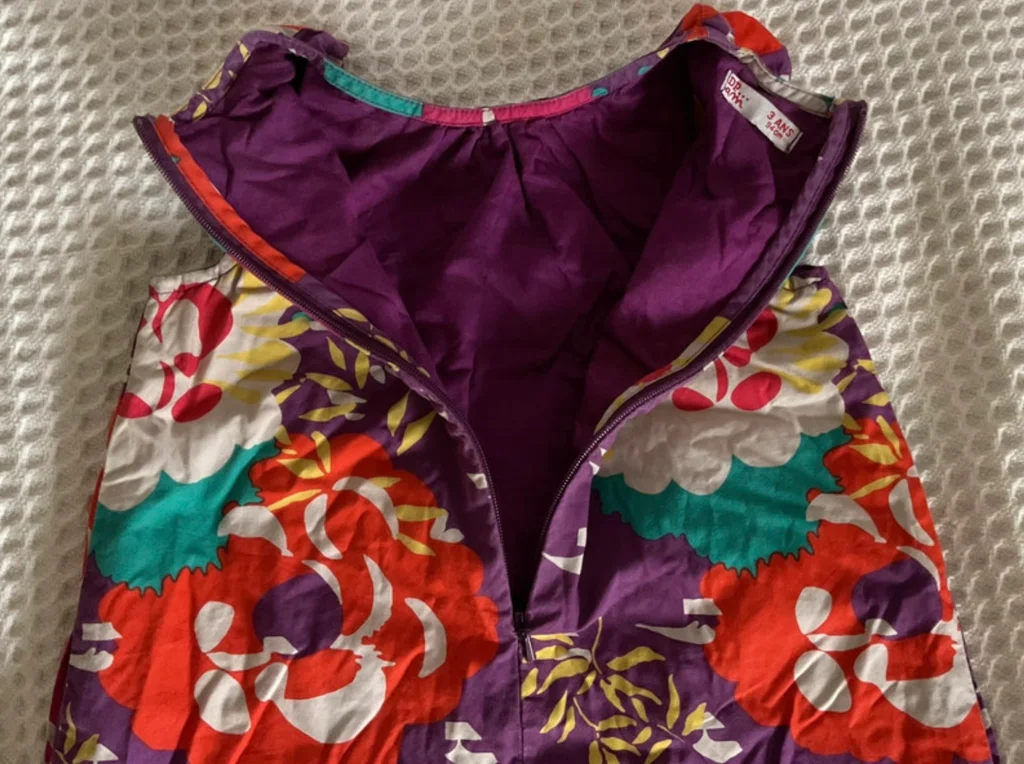 🔥-20%🔥 Robe DPAM 💯 coton Fleurie – Violette & Multicolore – T.3 ans (94 cm) – photo 3